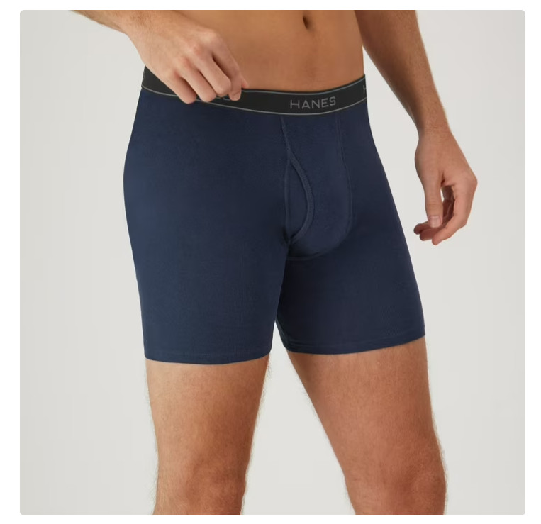 Hanes Men’s Super Value Pack Assorted Boxer Briefs, 10-Pack Soft and Breathable