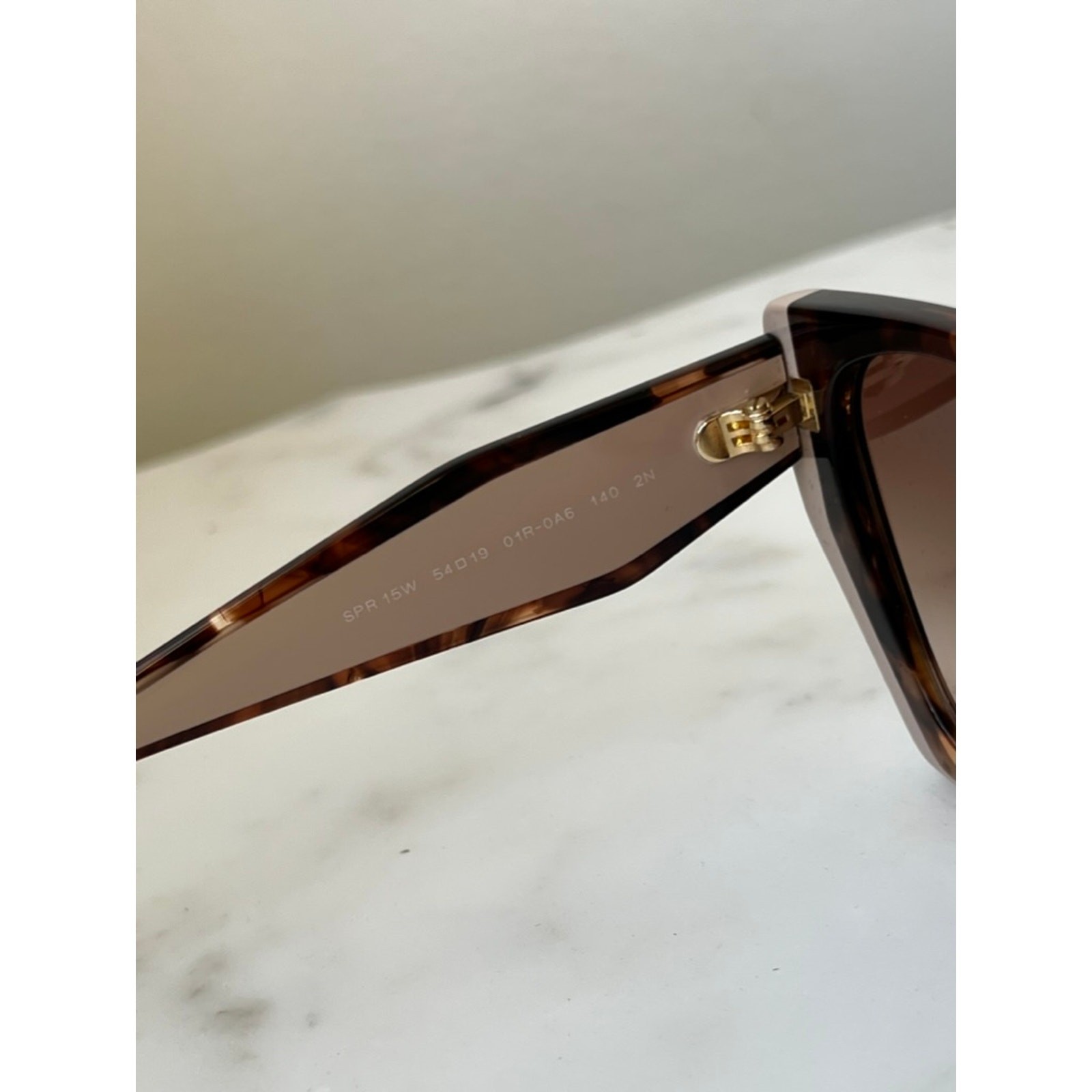 NEW Prada PR15WS Cat Eye Sunglasses in Tortoise Powder