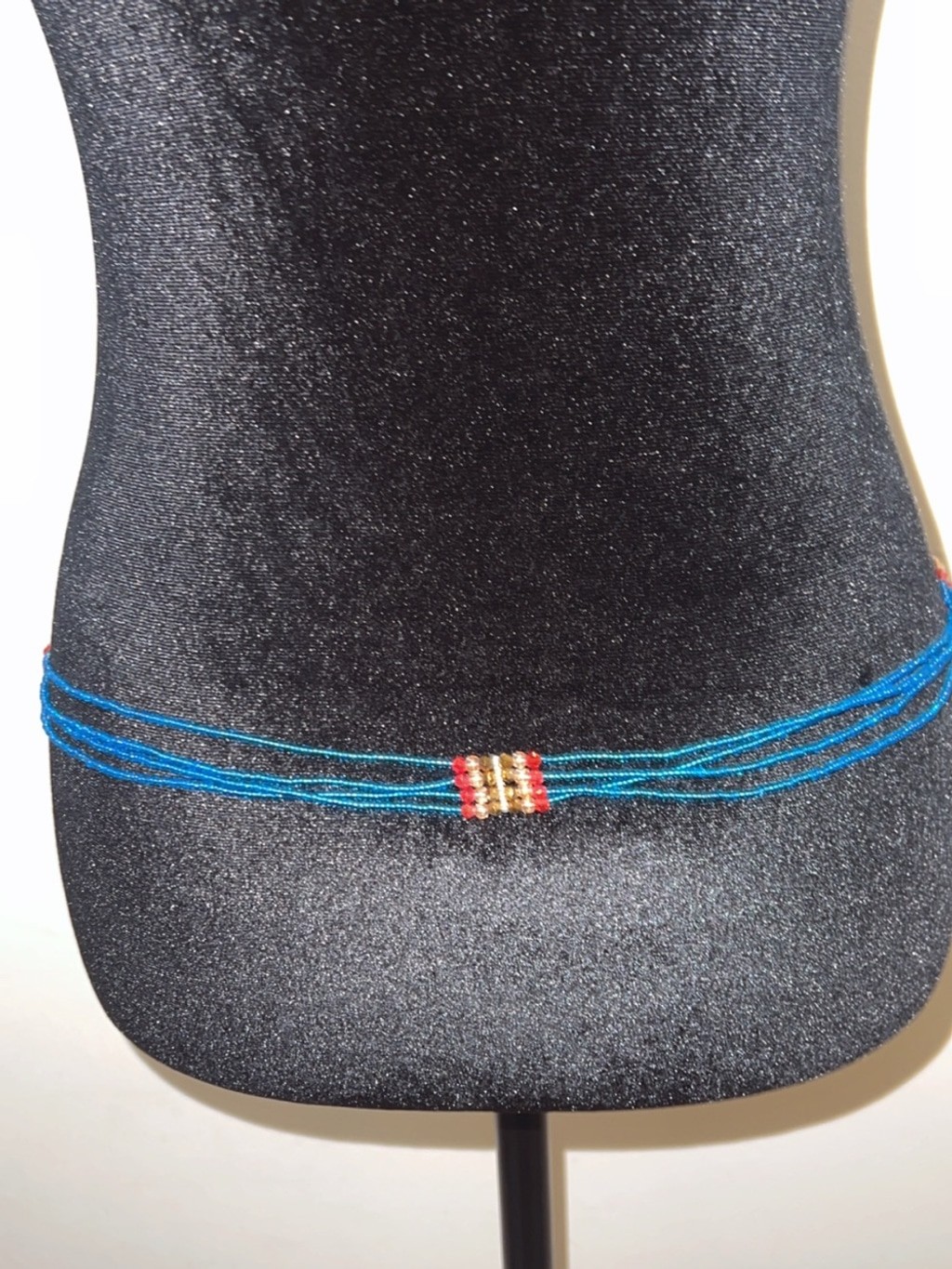 4-Layer Beaded Waist Chain Belt: African Boho Body Jewelry (16 Inch)