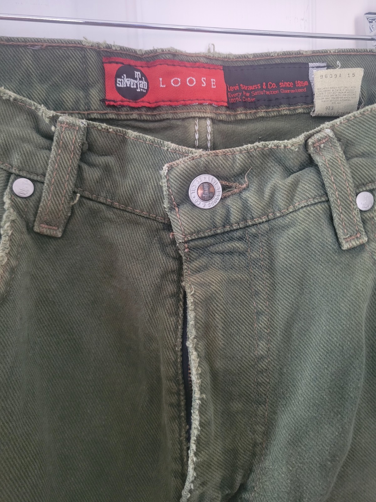 90’s Levi’s SilverTab Red Label “Loose” Jeans Mens – Green 31×30 Made In USA