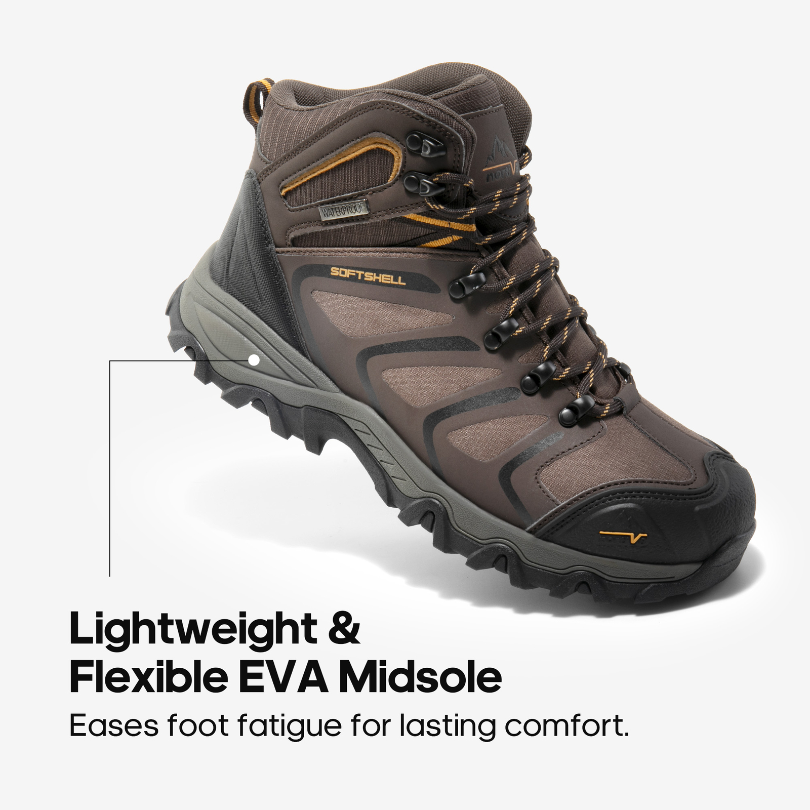 NORTIV 8 Men Work Boots Waterproof Safety Boots Steel Toe Construction Boots