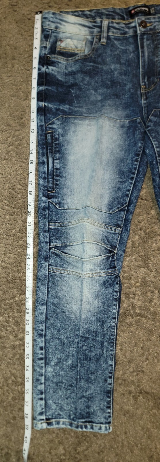 Y2k Southpole Sz 36 Mens Blue Distressed 90s Grunge Hip Hop Denim Jeans
