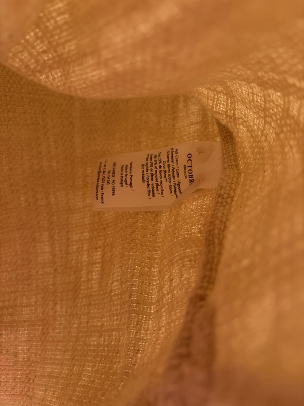 BNWT Men’s OCTOBRE EDITIONS Naturel Cream Lars Textured Shirt Size M RRP £125