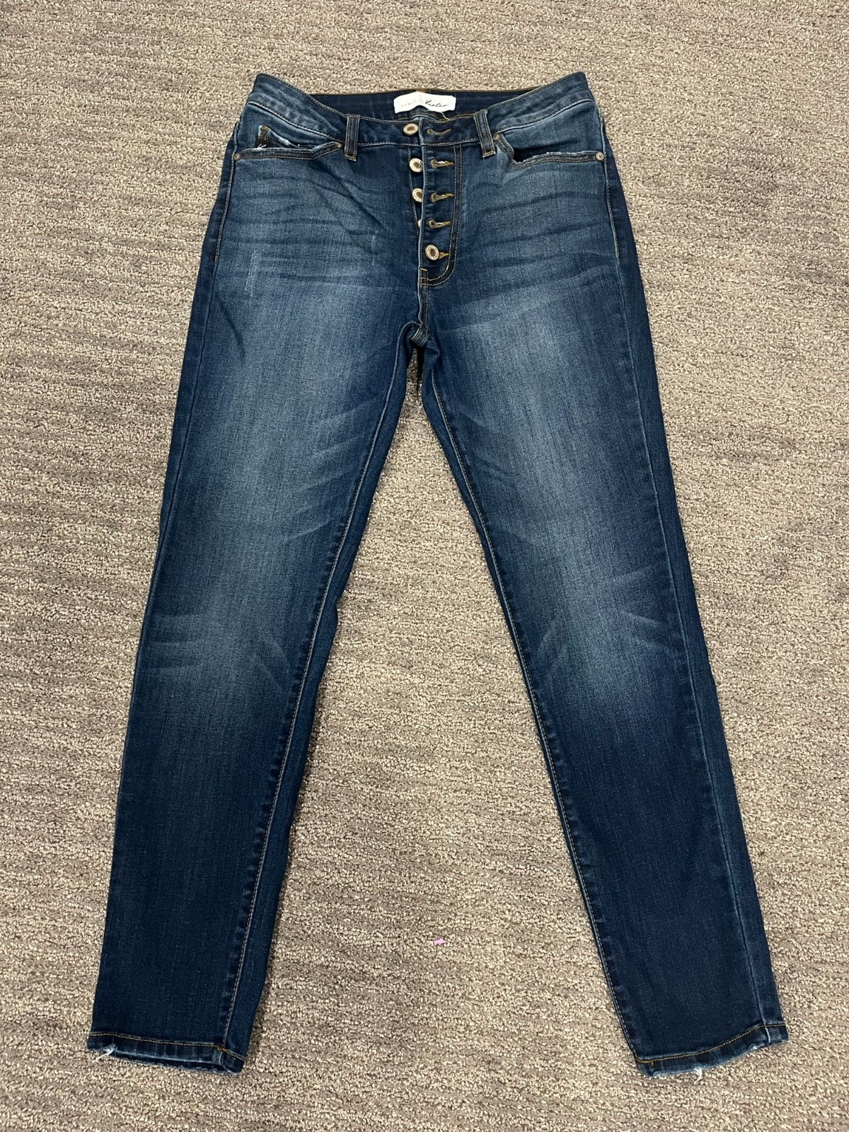 KanCan Women’s Estilo Mid Rise Ankle Skinny Jeans Size 28 Dark Wash Stretch