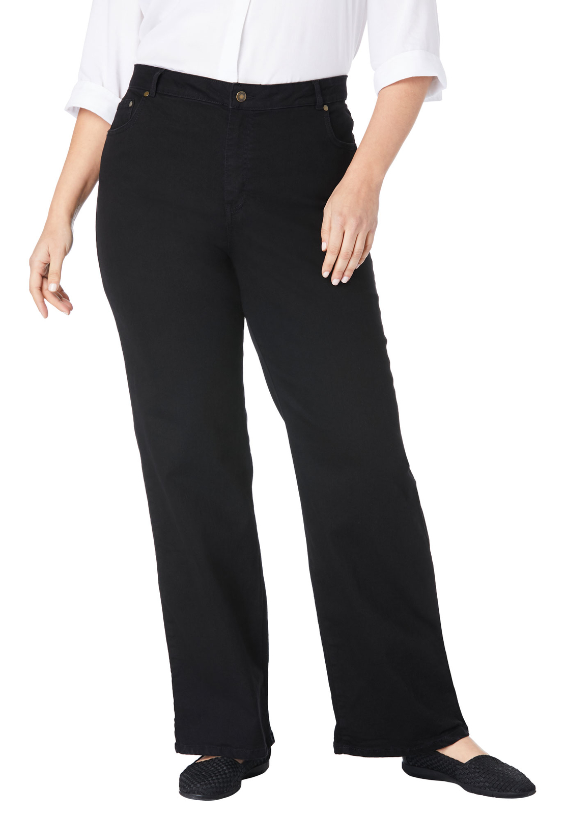 Woman Within Women’s Plus Size Wide Leg Stretch Jean