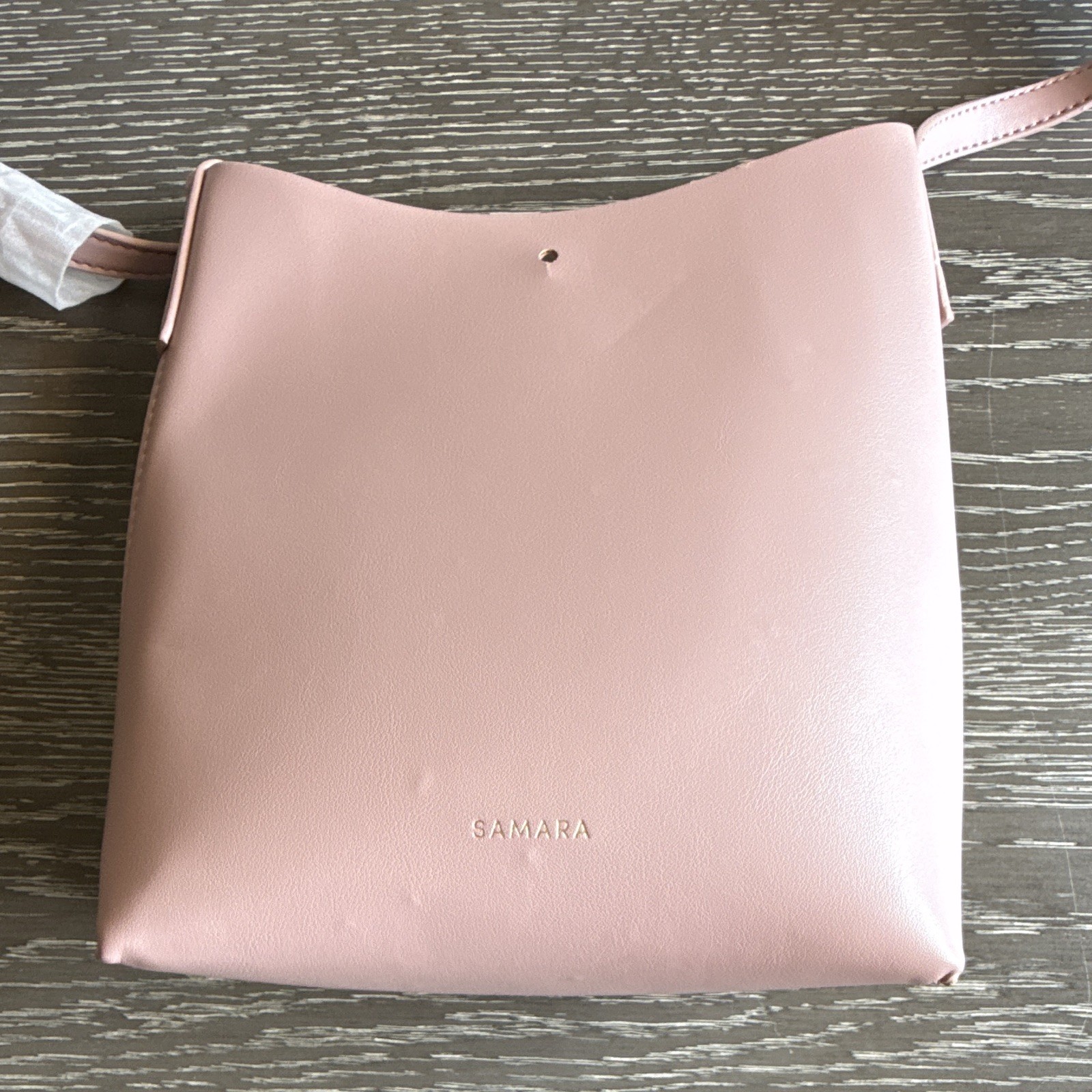Anthropologie SAMARA Medium Shoulder Bag Crossbody Peony Pink Vegan Leather