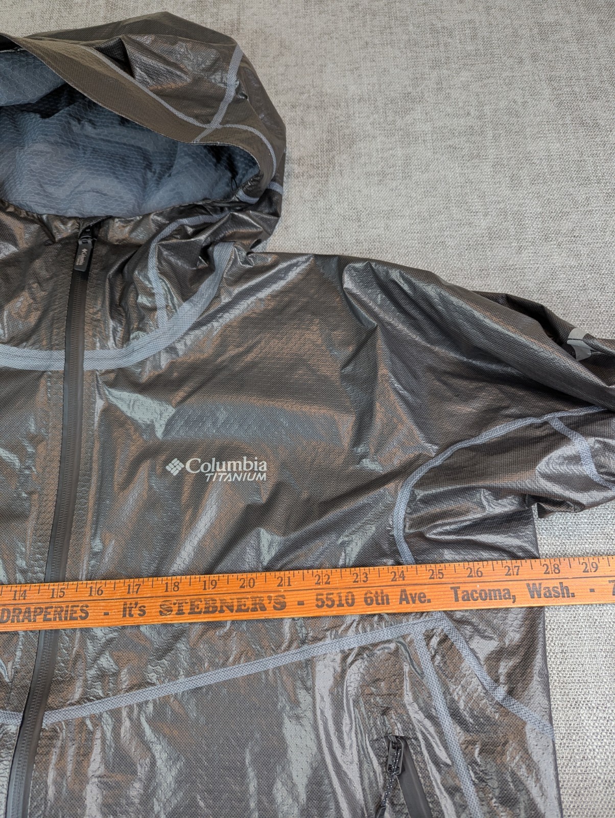 Columbia Jacket Mens XXL Black Titanium OutDry Shell Rain Packable Waterproof