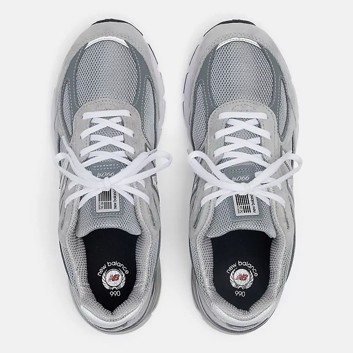 New Balance 990 v4 Sneakers Made in USA Grey Silver U990GR4 6 Men’s Size 7.5-13