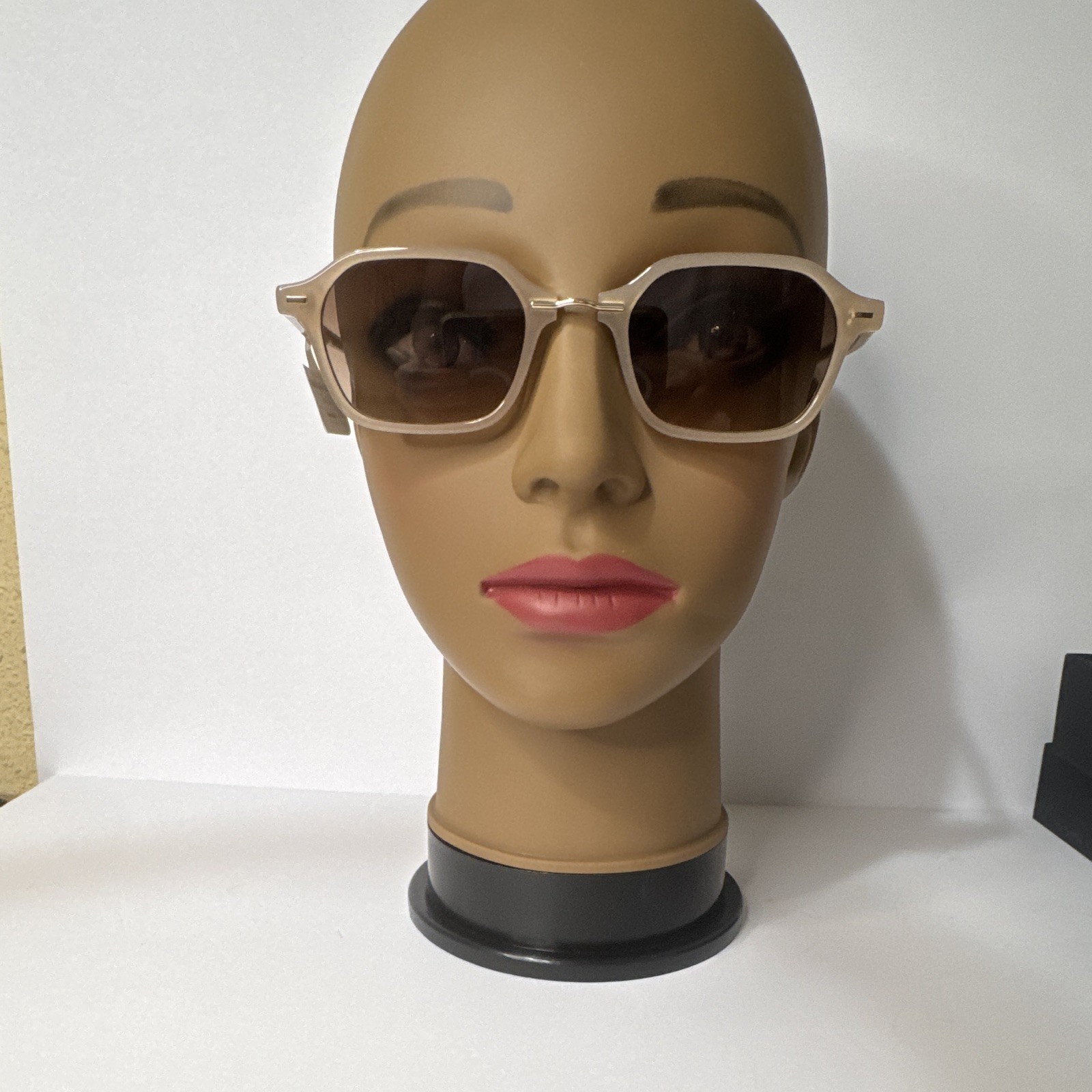 Carolina Lemke CL9161-03 Women’s Rectangle Beige Brown Gradient UV400 145mm