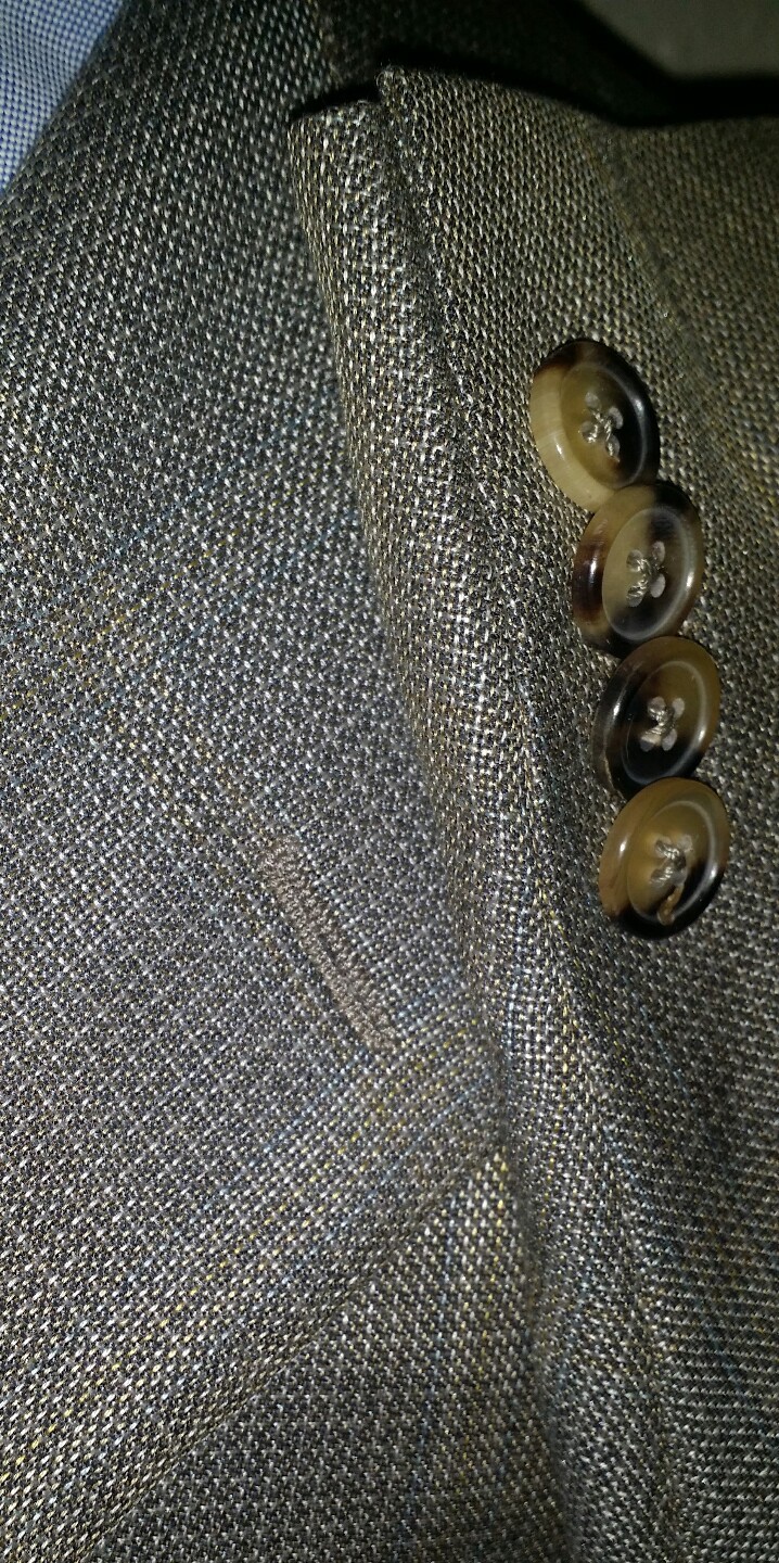 Corneliani 40R SILK WOOL sheen Hopsack Brown Blue Blazer Sport Coat Jacket 52
