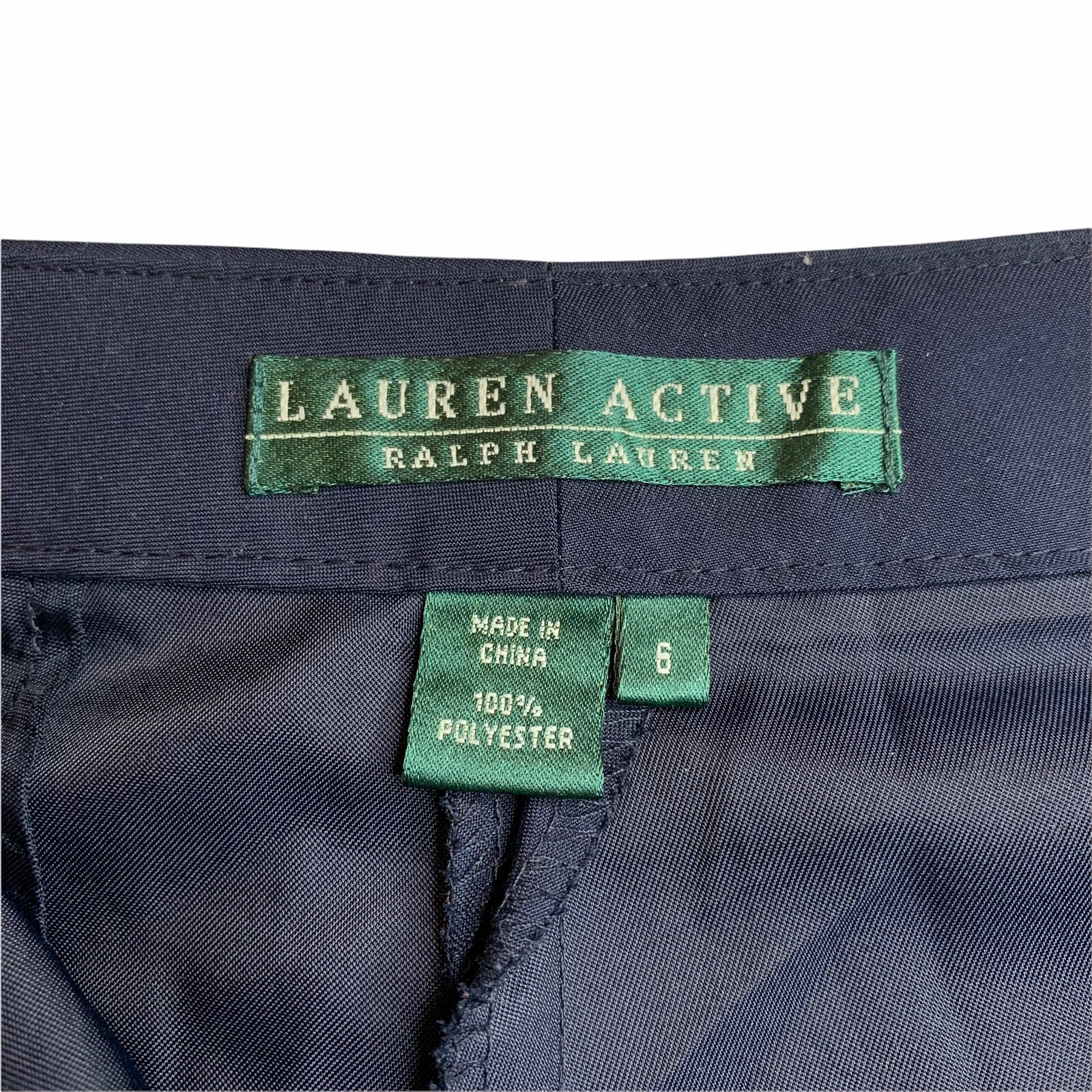 LAUREN ACTIVE Ralph Lauren Bermuda School Walking Shorts NAVY Women’s Size 6