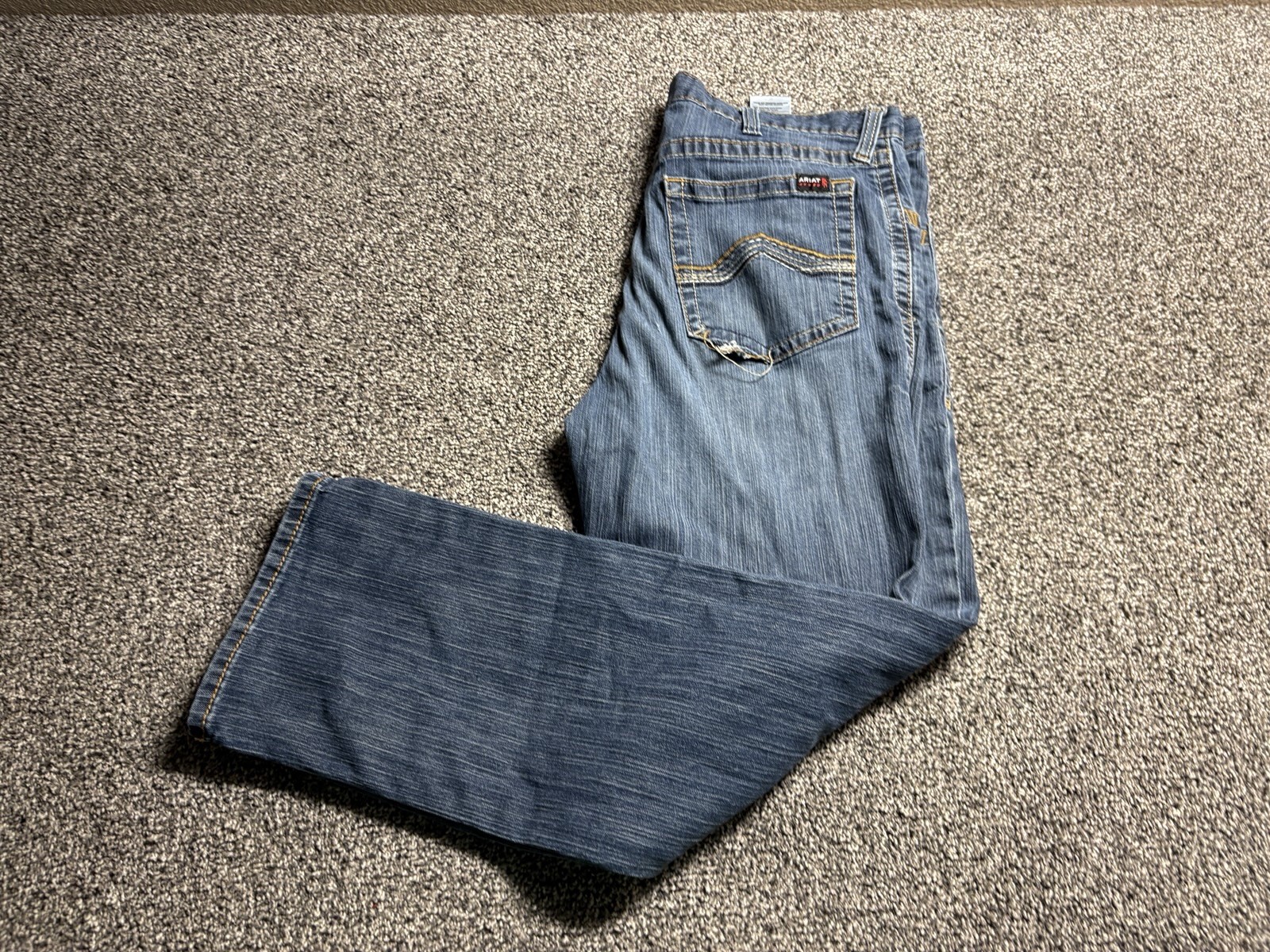 Ariat M4 FR Jean Mens 40×30 Blue Low Rise Boot Cut CAT2 FR Flame Resistant