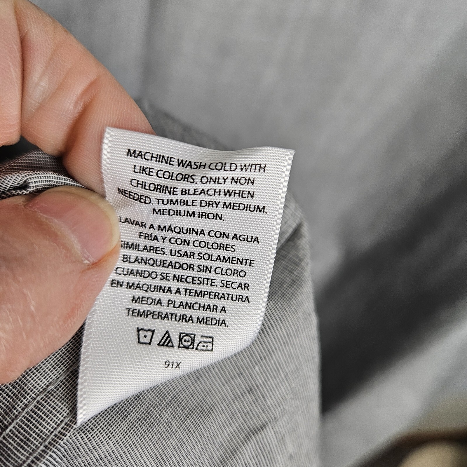 [g] George Classic Fit Button-Up Shirt Men’s Size 3XL Long Sleeve Oxford Gray