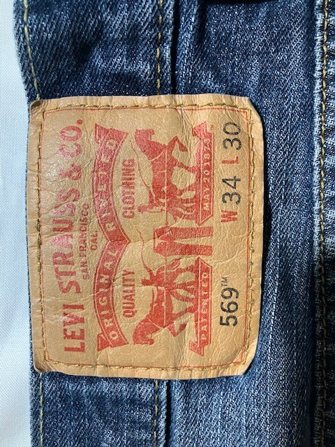 Levi’s 569 Jeans Men’s 34×30 Loose Straight Blue Denim Medium Wash