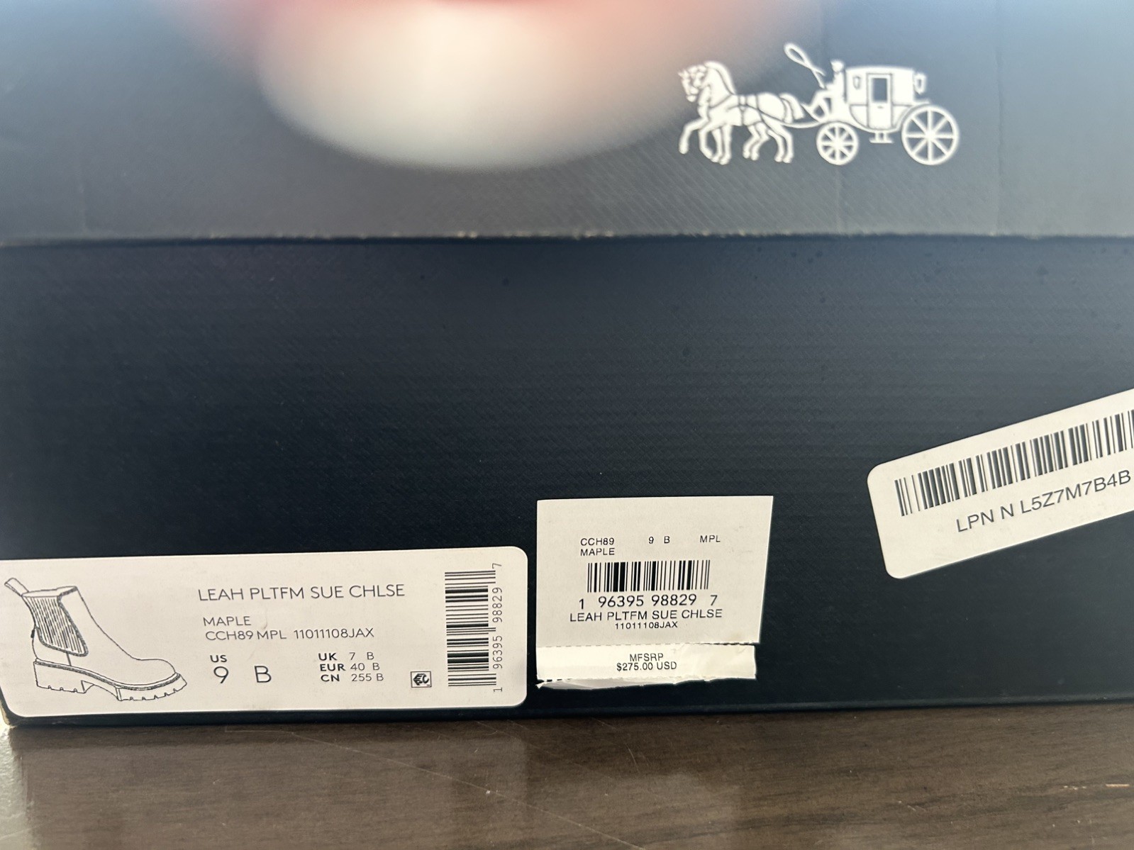 NIB COACH Women’s Leah Platform Pull-On Chelsea Booties Size 9