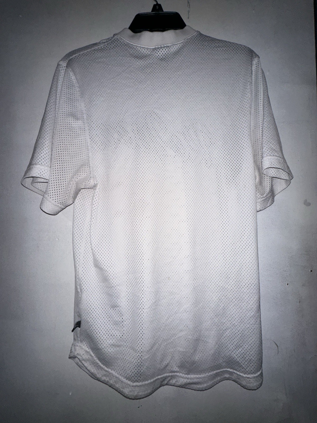 Jordan Dri-FIT Men’s White Mesh V-Neck Jersey Tee S Jumpman Graphic