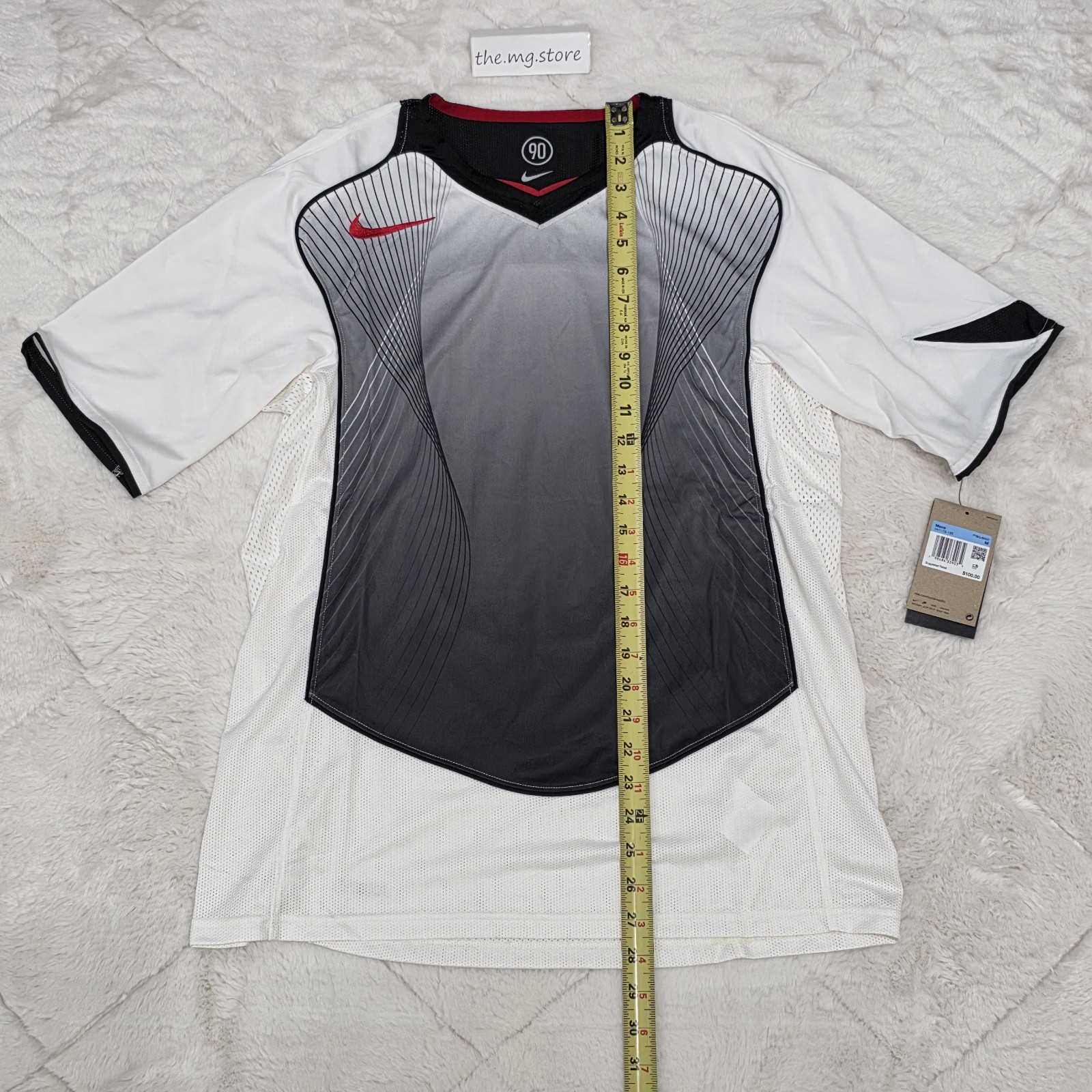 Nike Total 90 Dri-Fit Soccer Jersey White Loose-Fit Men’s Sz Medium HV1178-133