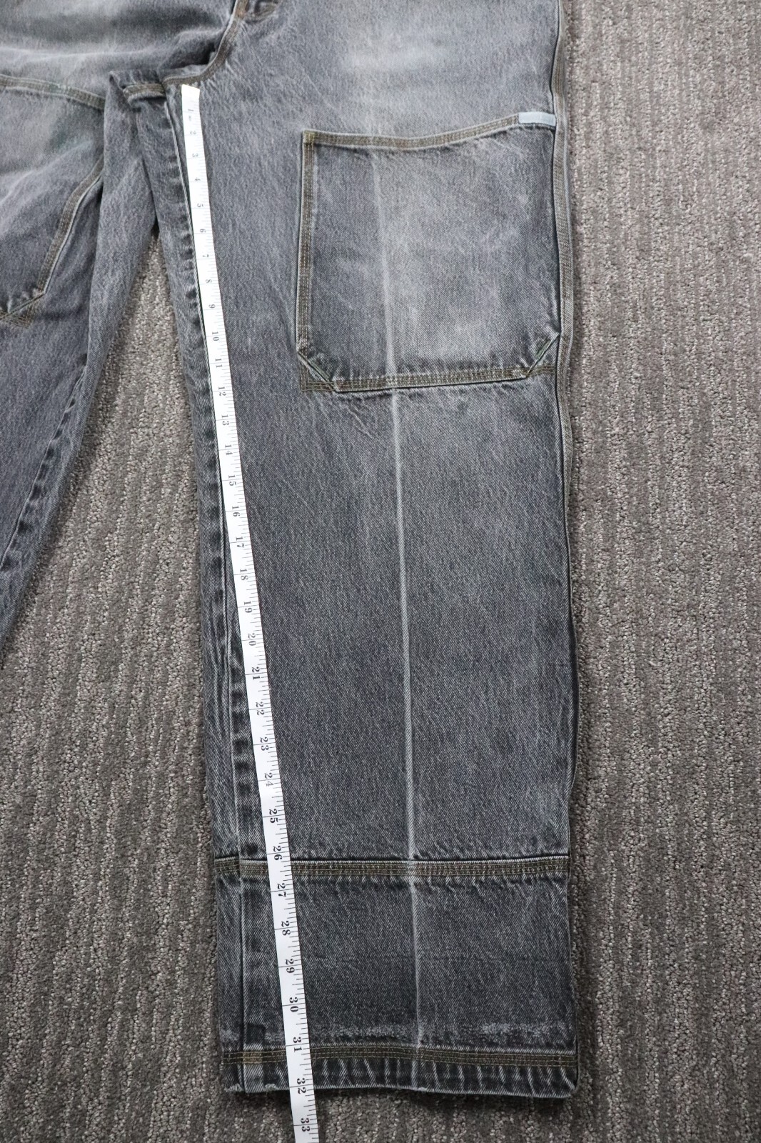 Mecca VTK 90s Baggy Jean’s Grunge Skater Hip-hop Urban Men 40×32 DAMAGED ZIPPER