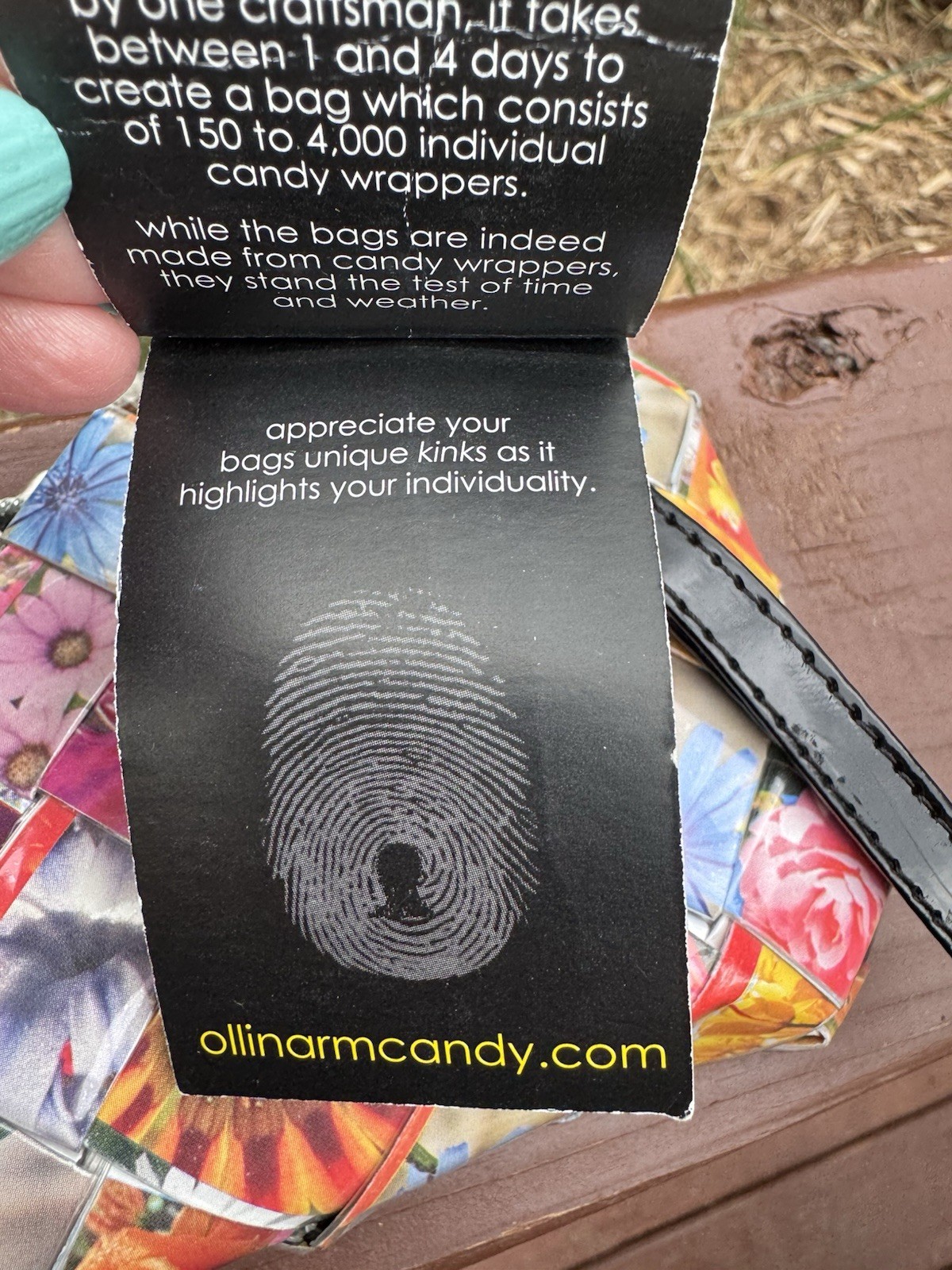 NAHUI OLLIN Arm Candy Hand Made Candy Wrapper Purse Clutch Bag Wristlet NWT