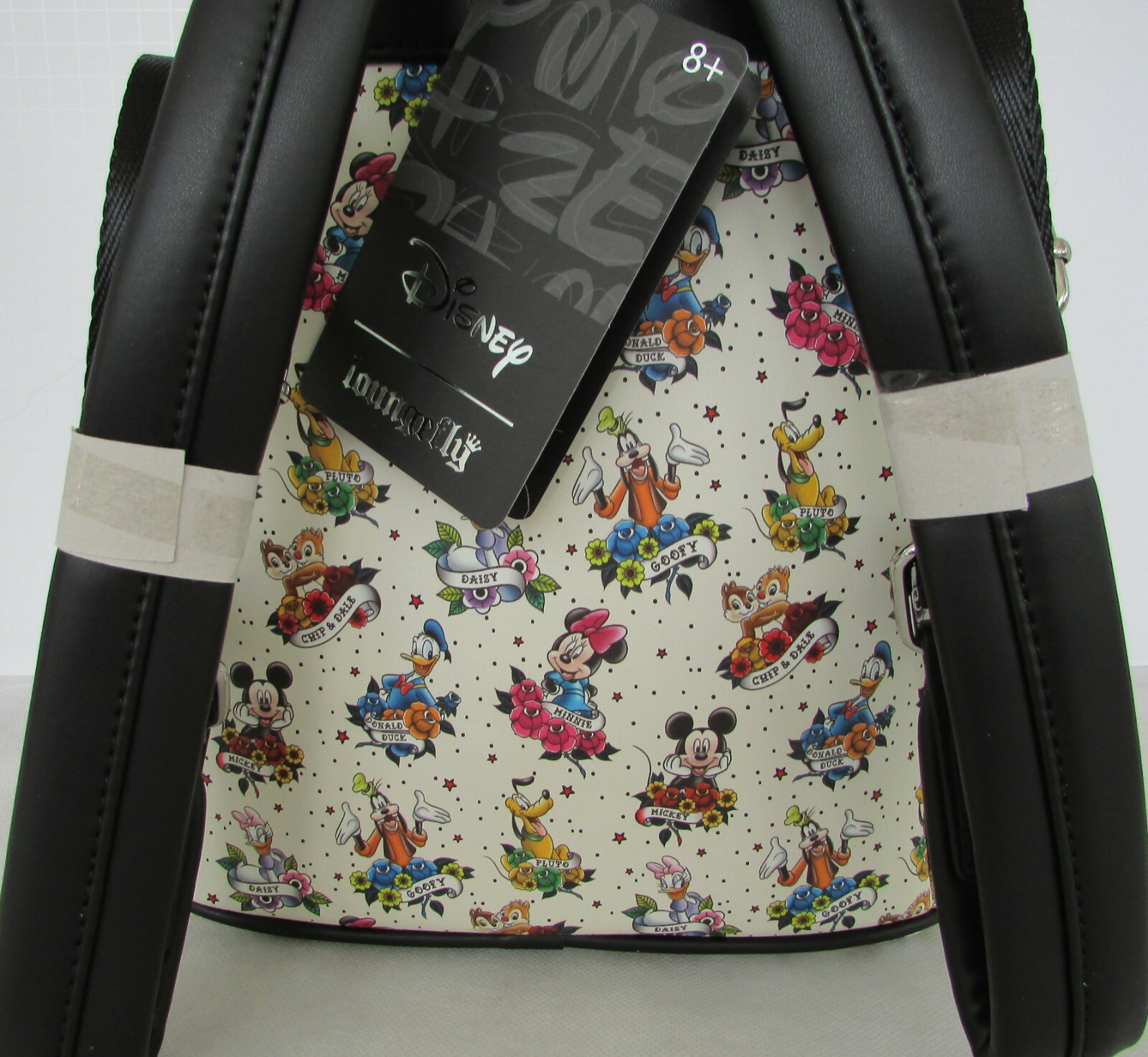 Disney Loungefly Mickey & Friends Tattoo Mini Backpack NWT