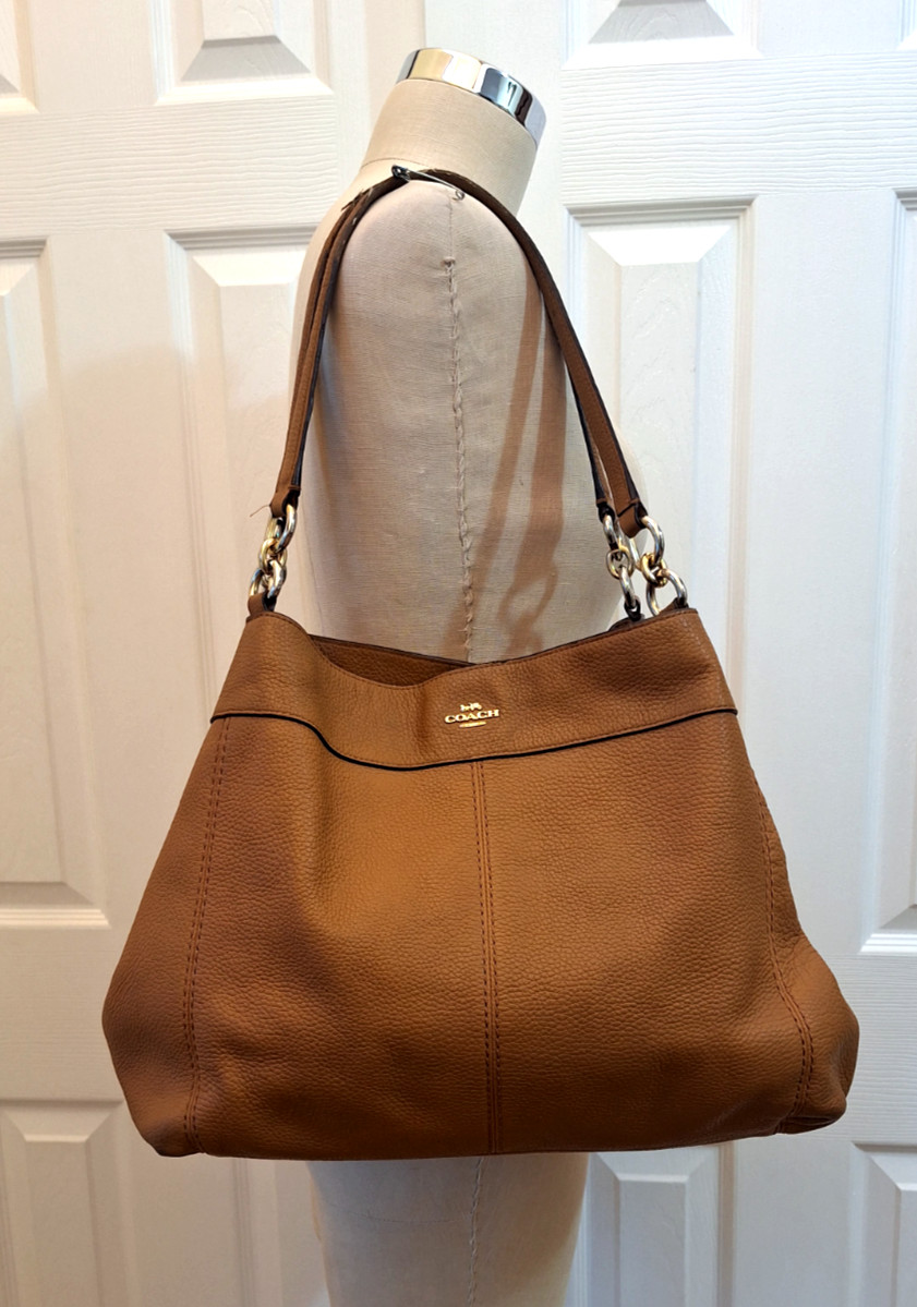 Coach F28997 British Tan Lexy Triple Compartment Shoulder Bag