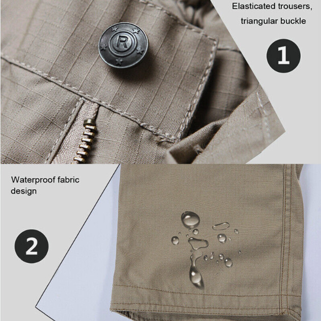 Tactical Mens Cargo Pants Waterproof Work Pants Outdoor Hiking Combat Trousers