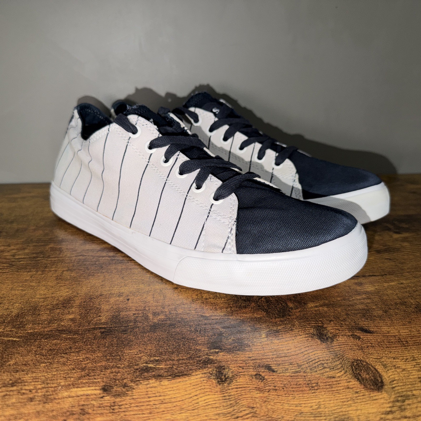 Supra Thunder Low Jim Greco Pro Model Pinstripe Canvas Yankees Size US 10.5
