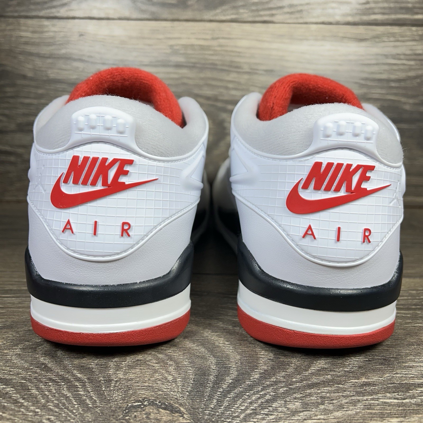 Nike Men’s Air Jordan 4 RM White Fire Red Athletic Shoes Sneakers Trainers New