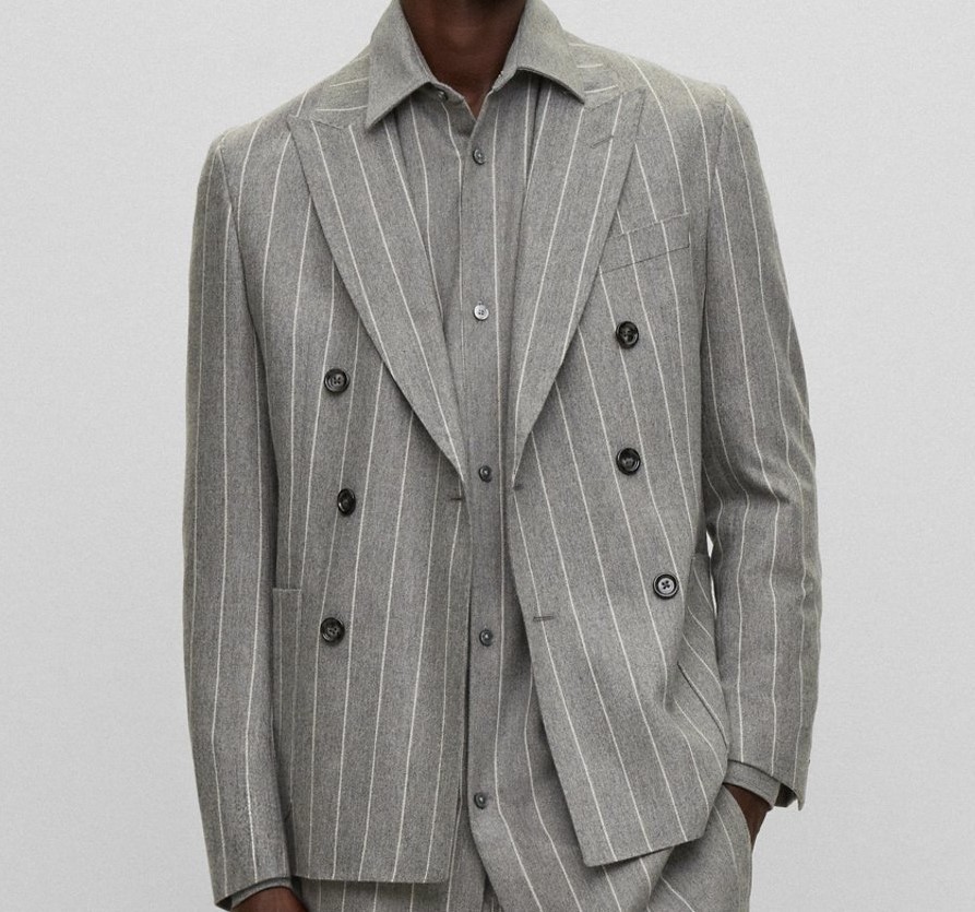 HUGO BOSS C-Huge Wool SLIM FITTED mens BLAZER 40R in GRAY