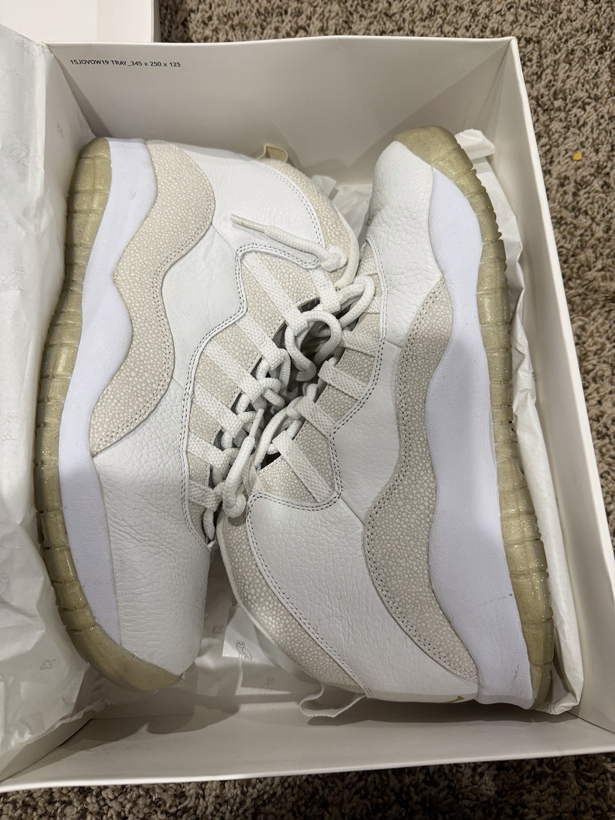 Air Jordan 10 Retro OVO White Size 12