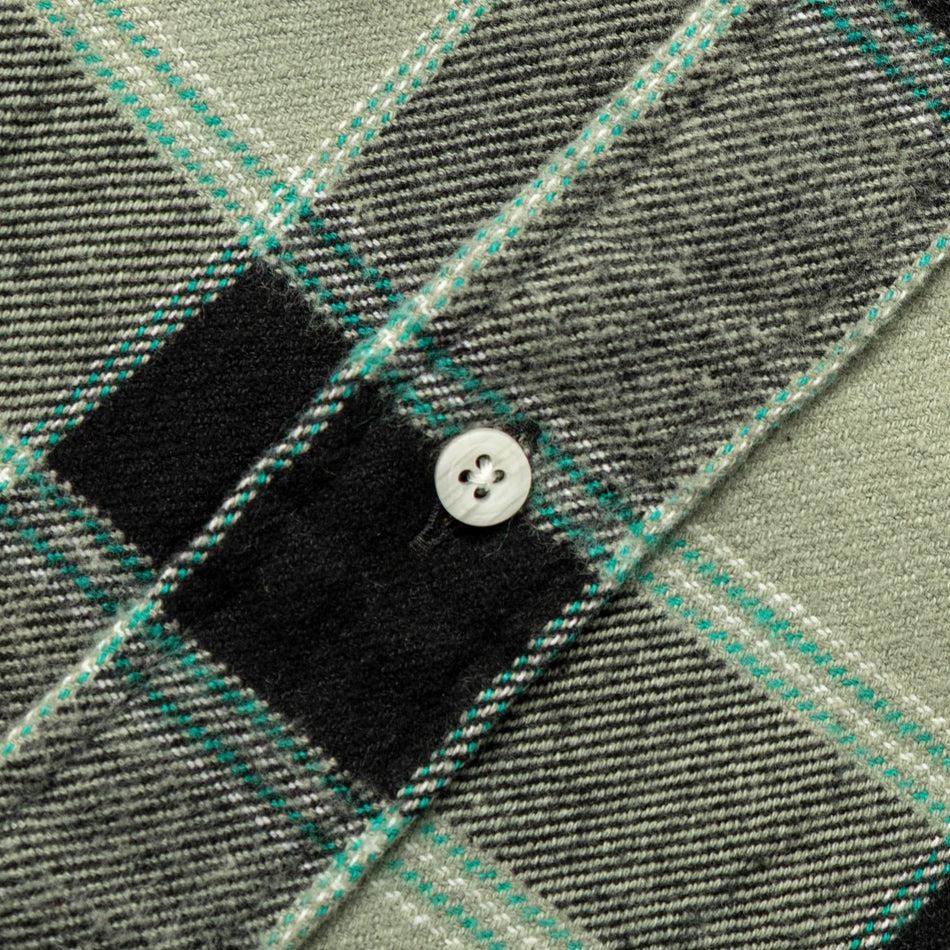 Gitman Vintage $285 Green Brushed Winter Madras 100% Cotton Button Down Shirt M