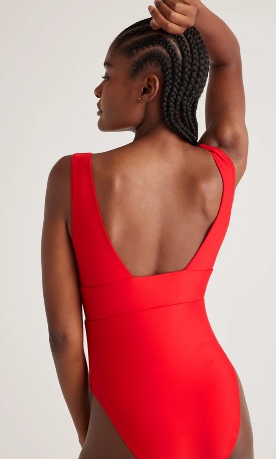 NWT Quince Italian Plunge One-Piece Swimsuit You Pick Size Color NWT and Liner