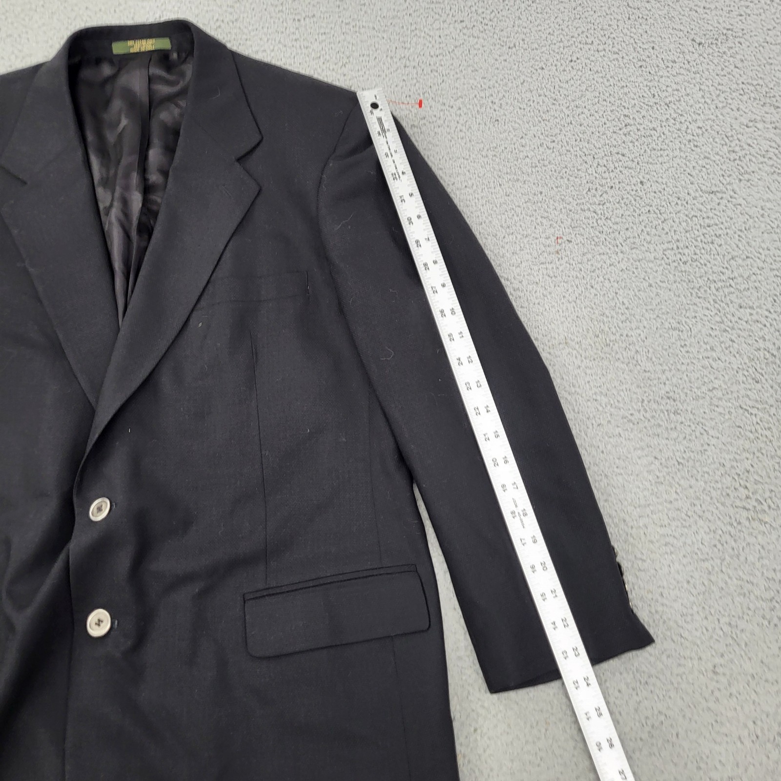 Corporate Image Tom James Blazer Mens Large Wool Black Suit Jacket Sport Coat
