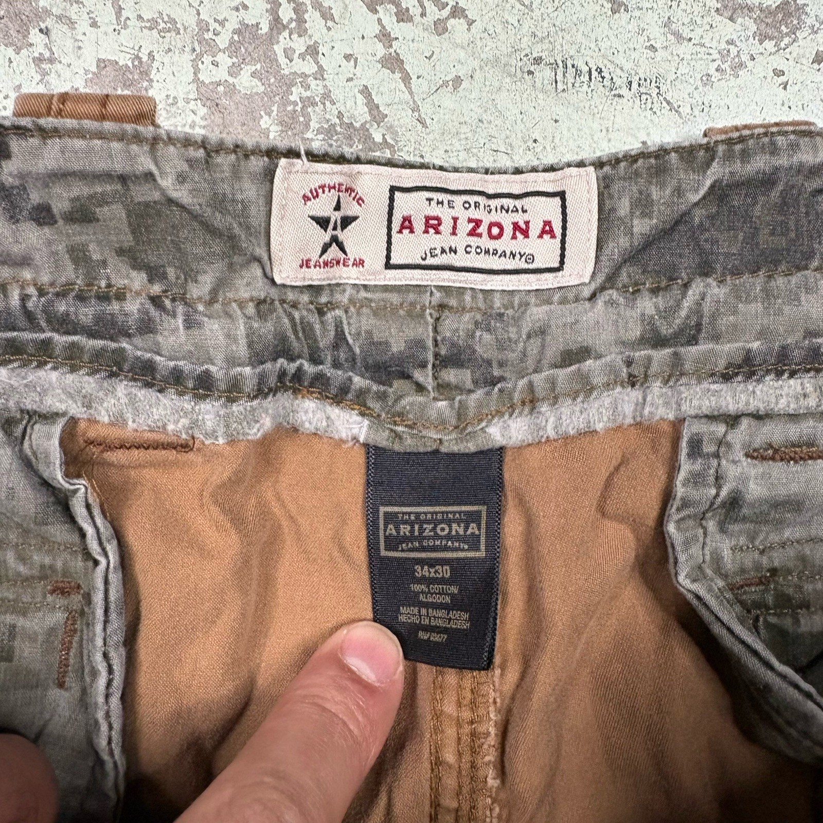 Vintage Arizona Jean Company Cathy Pants Mens Size 34×30 Baggy Convertible Y2K