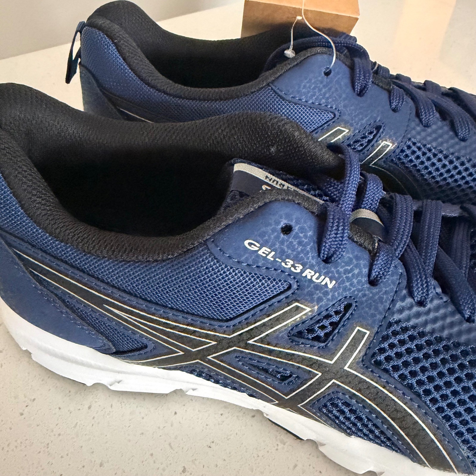 Asics Gel-33 Run Mens Running Shoes Blue Expanse Black 1011B438-402 Size 9 NEW