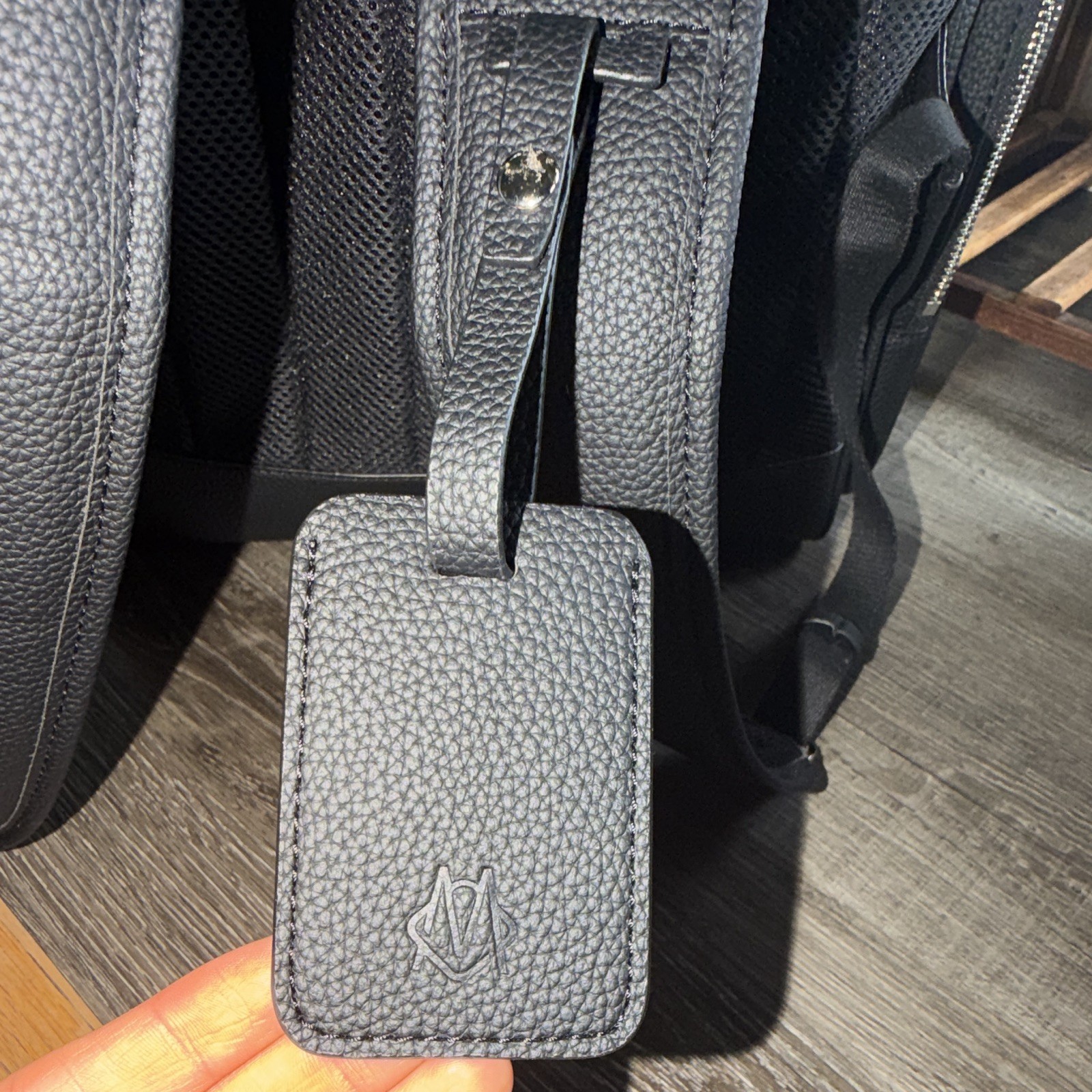 RIMOWA Black Large Flap Backpack Top Handle Outer Pockets Buckle Zip