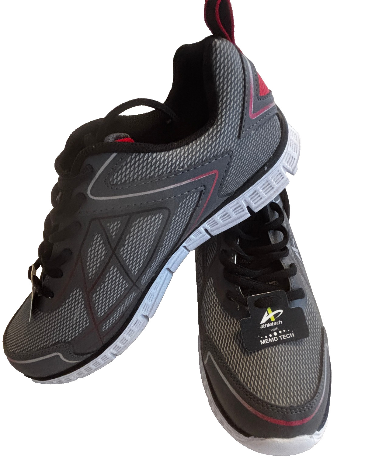 Athletech Tribal Athletic Shoes Tennis Walking Running 60216 Grey / Red Men 8