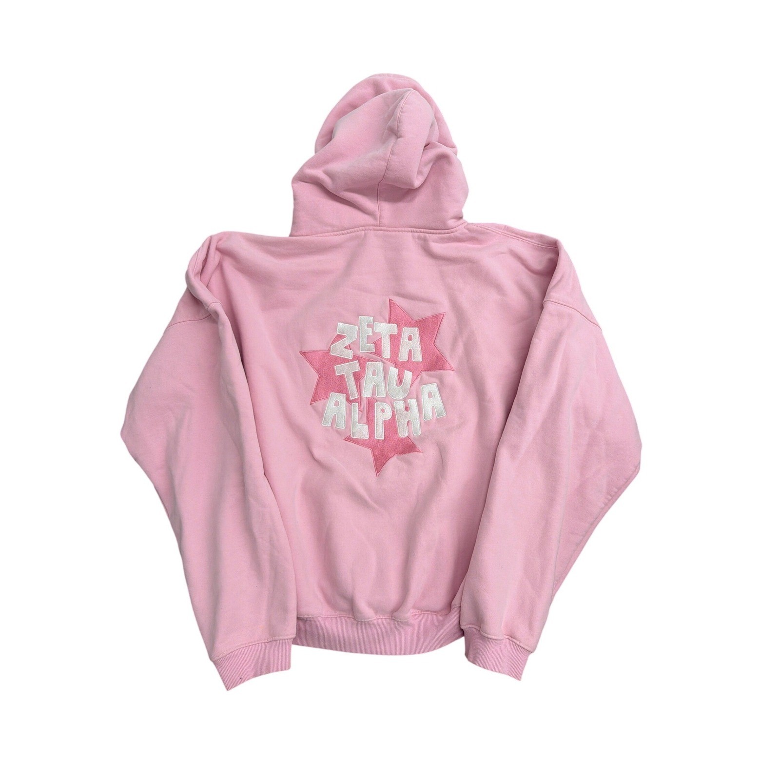 Mitch Flippo MFG Zeta Tau Alpha Sorority Hoodie Pink Star Oversized XXL
