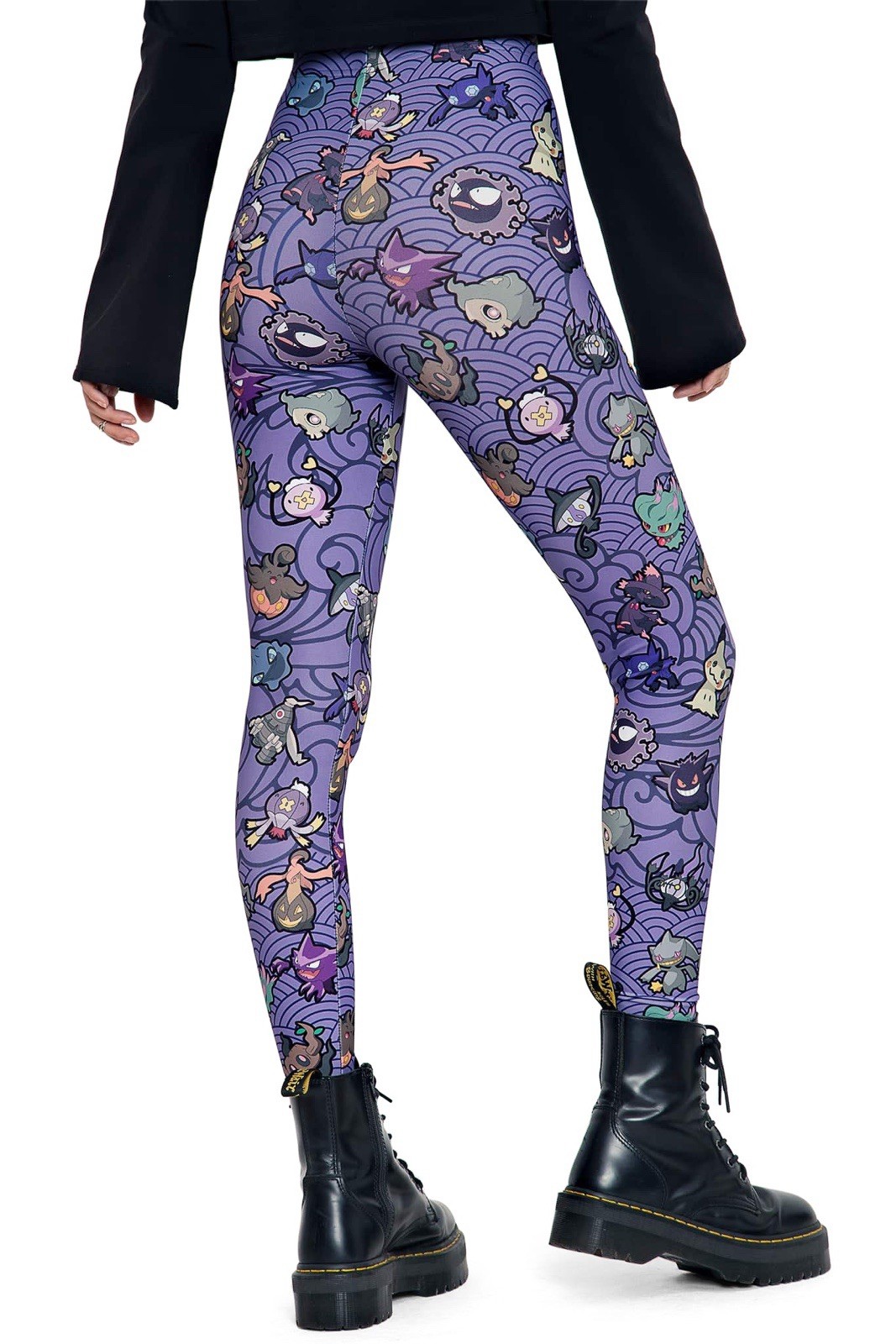 BlackMilk Pokémon Purple Graphic Print Ankle Leggings Women’s Size M