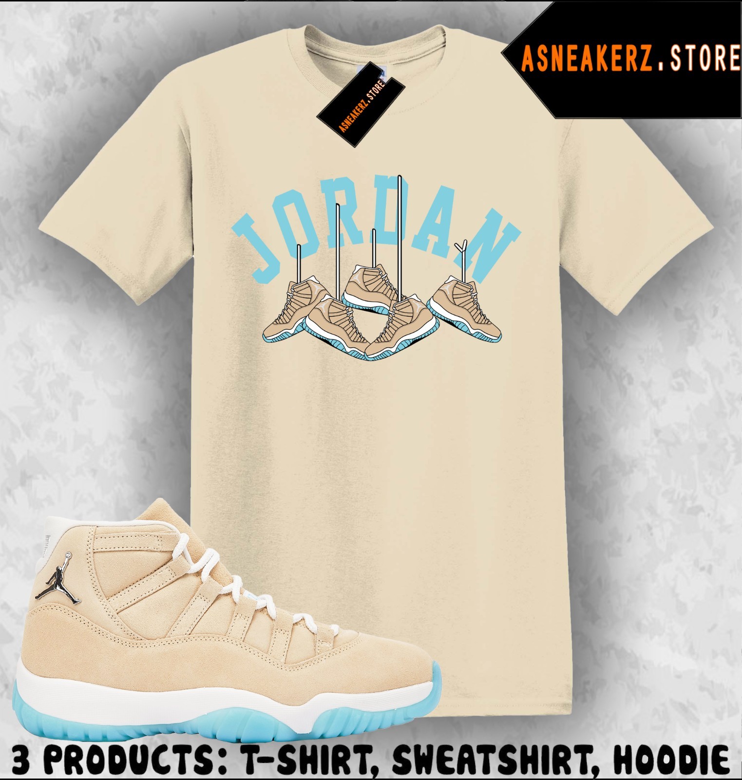 Tee Shirt Matching AJ 11 H-Town Houston Match Sneaker Shoe Hanging 11s T-Shirt