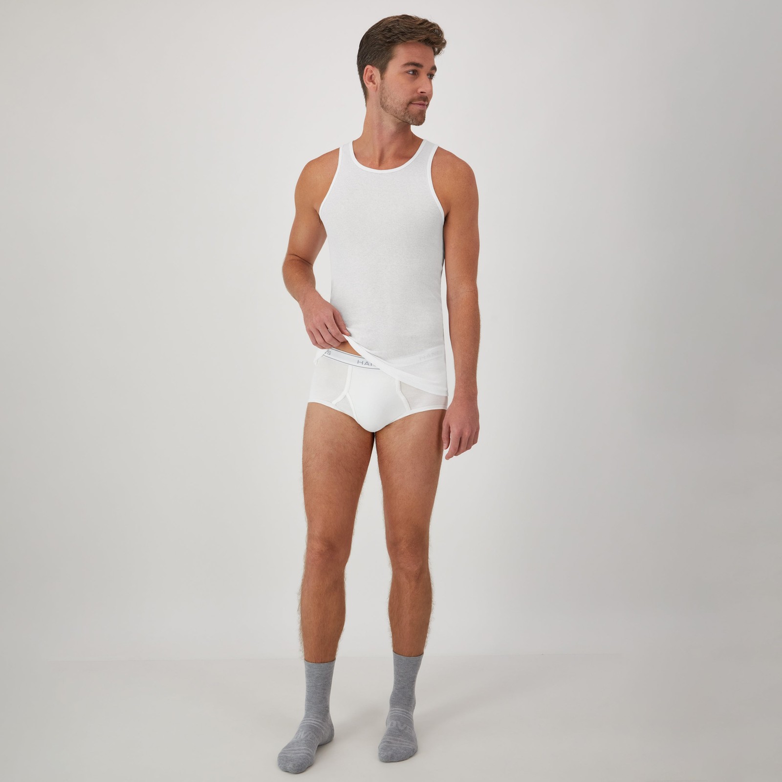 Hanes Briefs 6-Pack Men’s Tagless Underwear White ComfortSoft Waistband Wicking