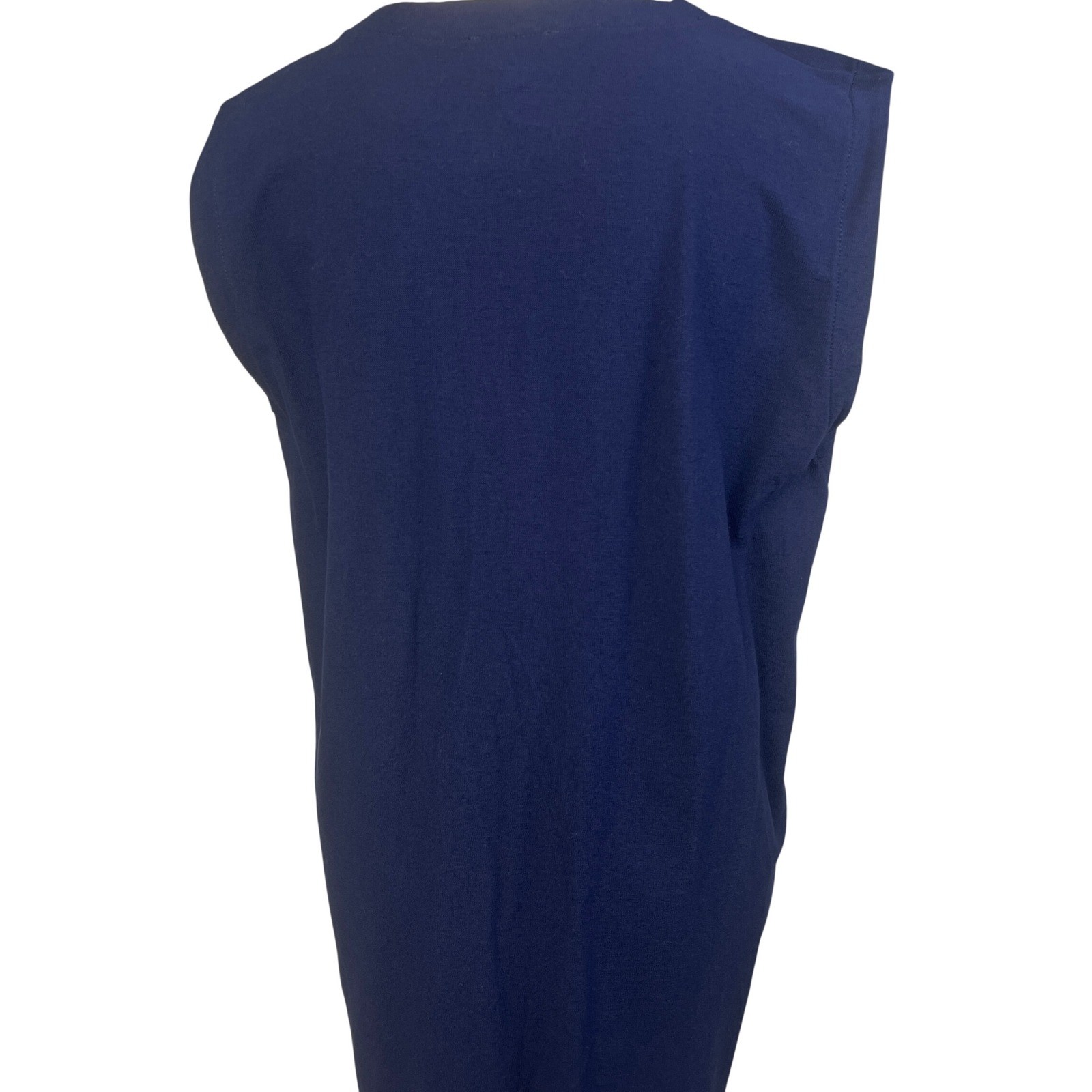 Eileen Fisher Navy Blue V-Neck Sleeveless Maxi Dress XS Stretch Jersey F18TK