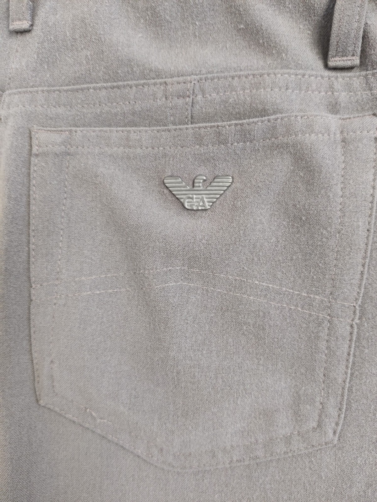 ARMANI JEANS W27 L34 GREY TROUSERS CERAMICA K12 COMFORT STRAIGHT MENS 27X34 LONG