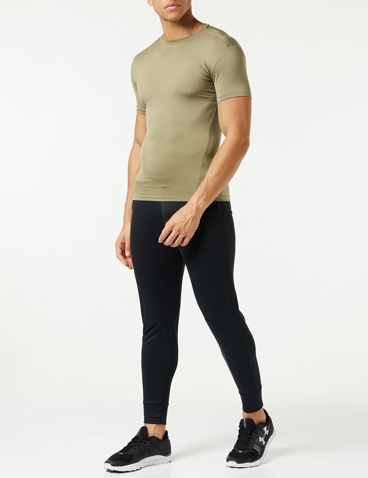 Under Armor Mens Tactical HeatGear Compression Shirt, Federal Tan