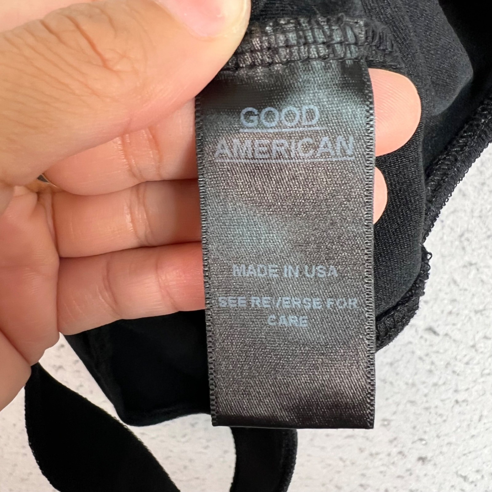 Good American Black Bodysuit Size 1 Polyester & Elastane Sleeveless