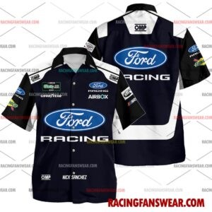 Nick Sanchez Nascar Racing 2026 Uniform Apparel Clothes Hawaiian Polo Shirts