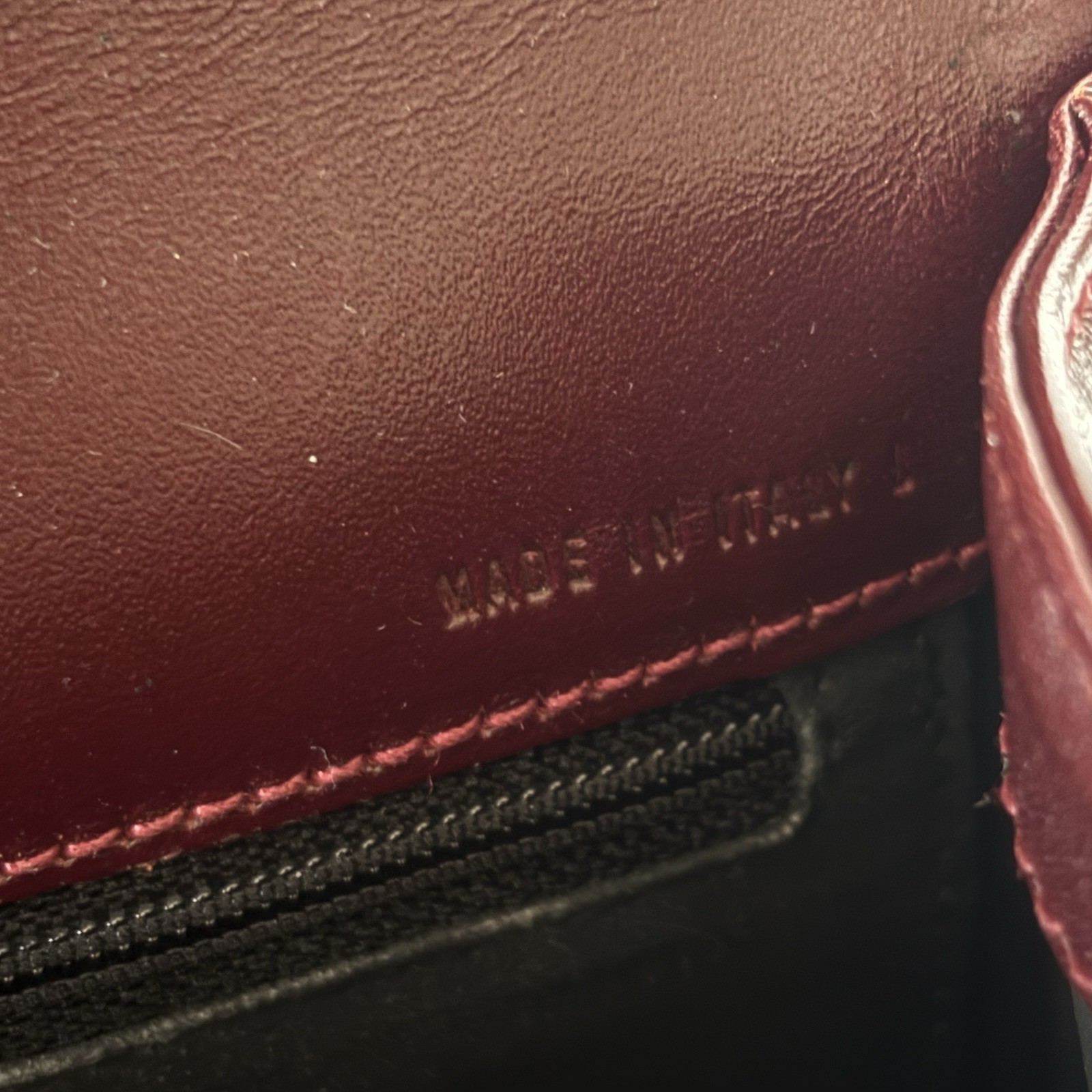 Authentic vintage AIGNER Handbag Leather Burgandy From Japan 0955