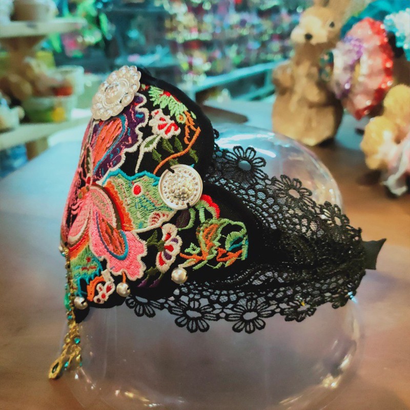 Ethnic Style Embroidery Headband Wide-Brimmed Dance Hair Accessories Props