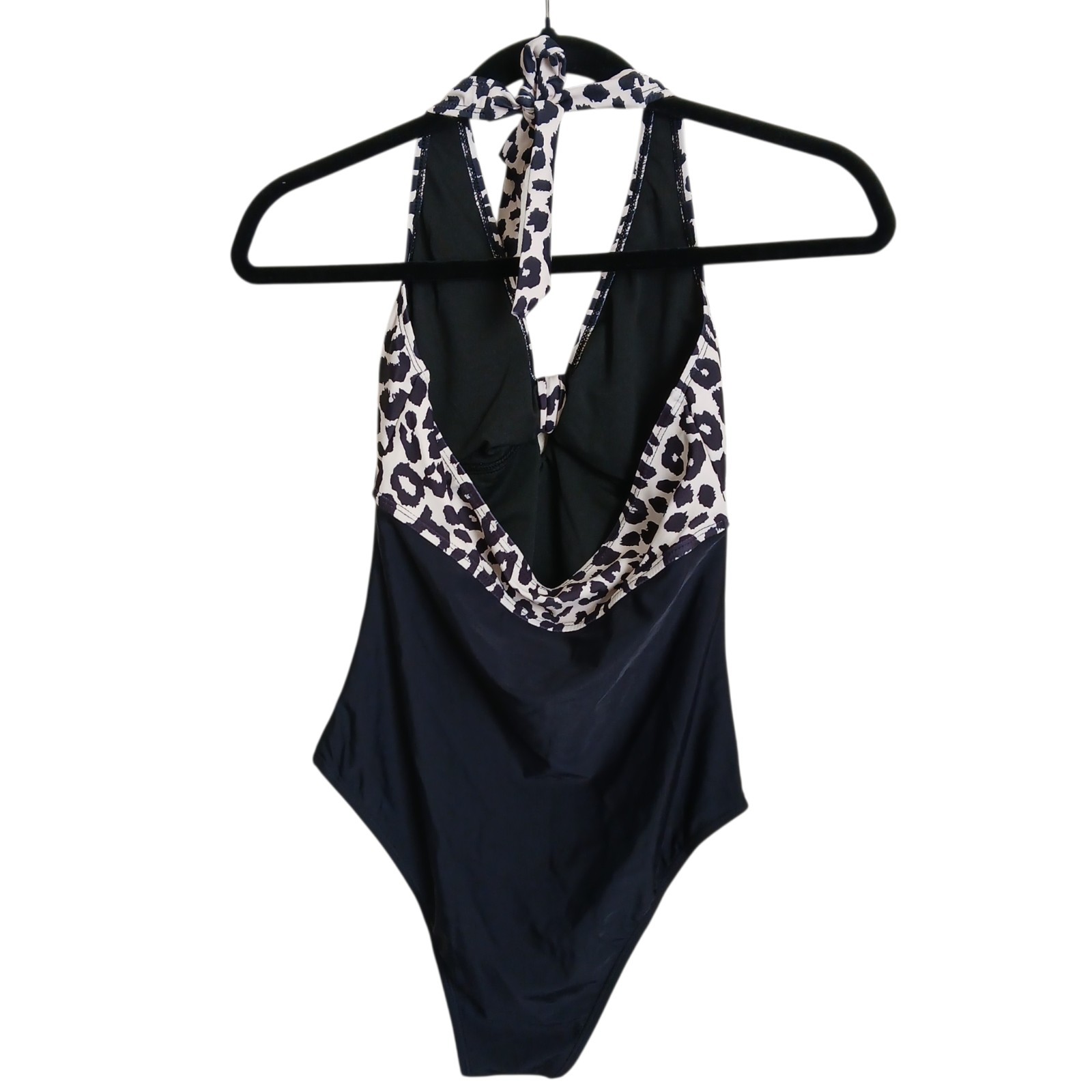 Animal Print One Piece Swimsuit Womens Size Medium Halter Neck Amazon Swimwear M