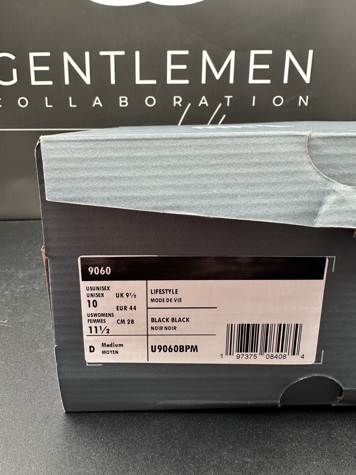 Size 10 – New Balance 9060 Triple Black Suede
